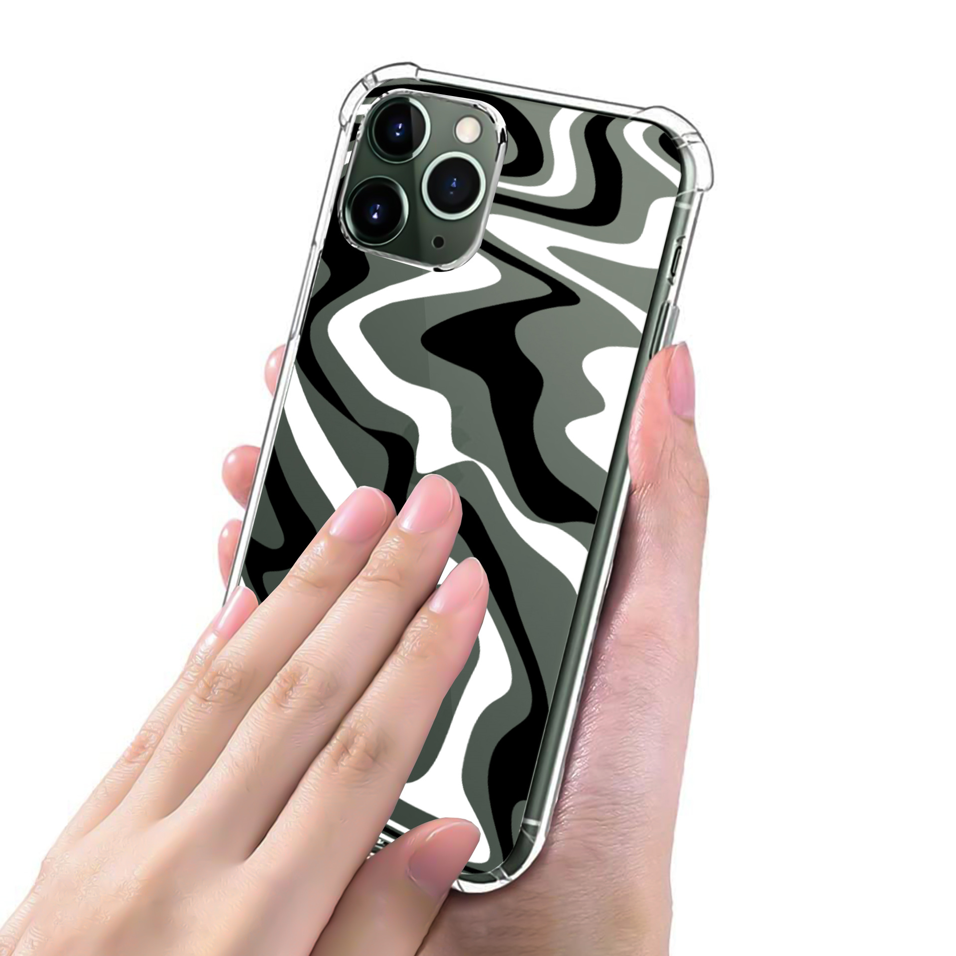 50g Weight iPhone Applicable Brands Phone Cases Classification Pc, tpu Material Waves Pattern Simple Style Style Pc Tpu Waves Simple Style Phone Cases Phone Accessories 20