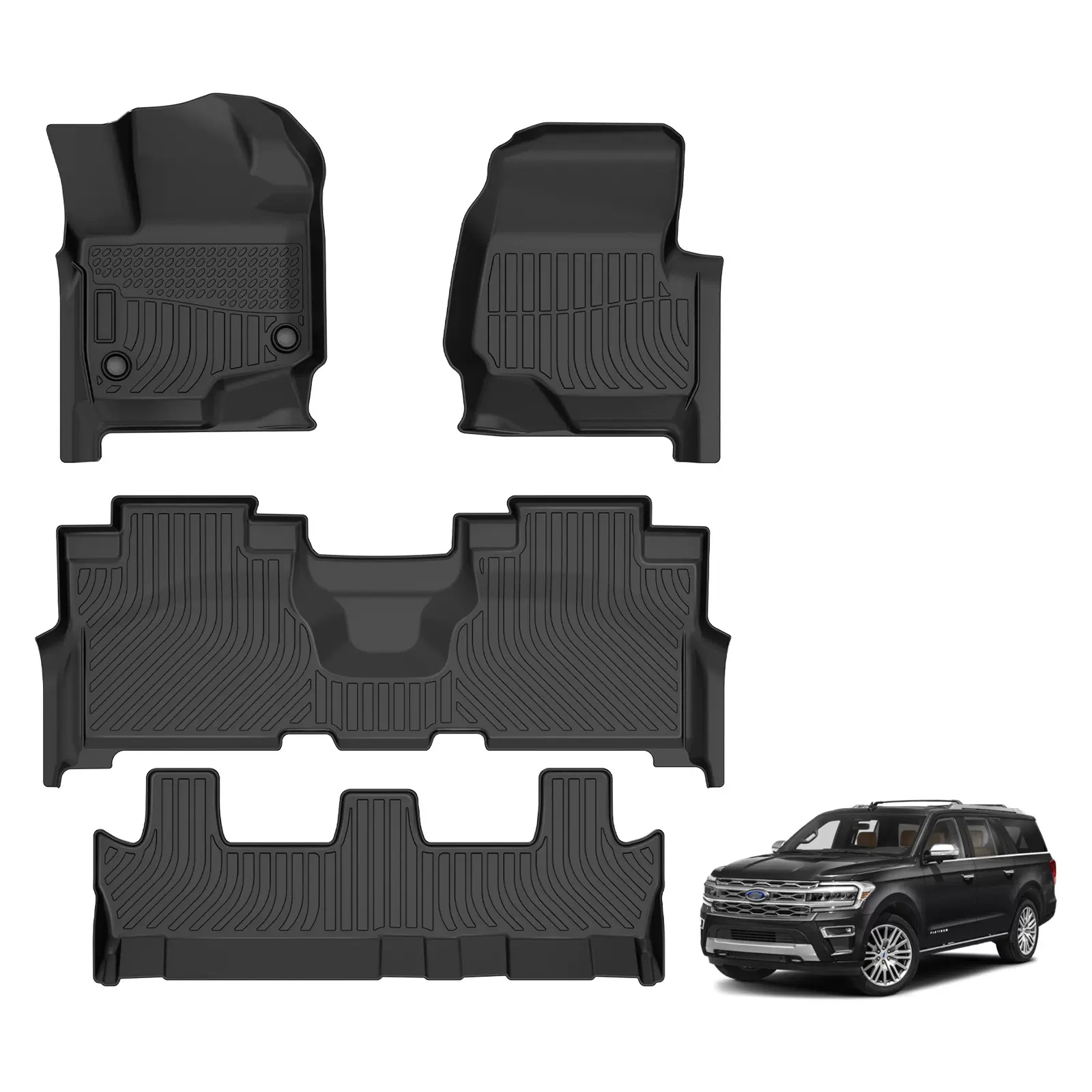 跨境适用于Ford Expedition 福特远征专车专用全天候TPE脚垫定制