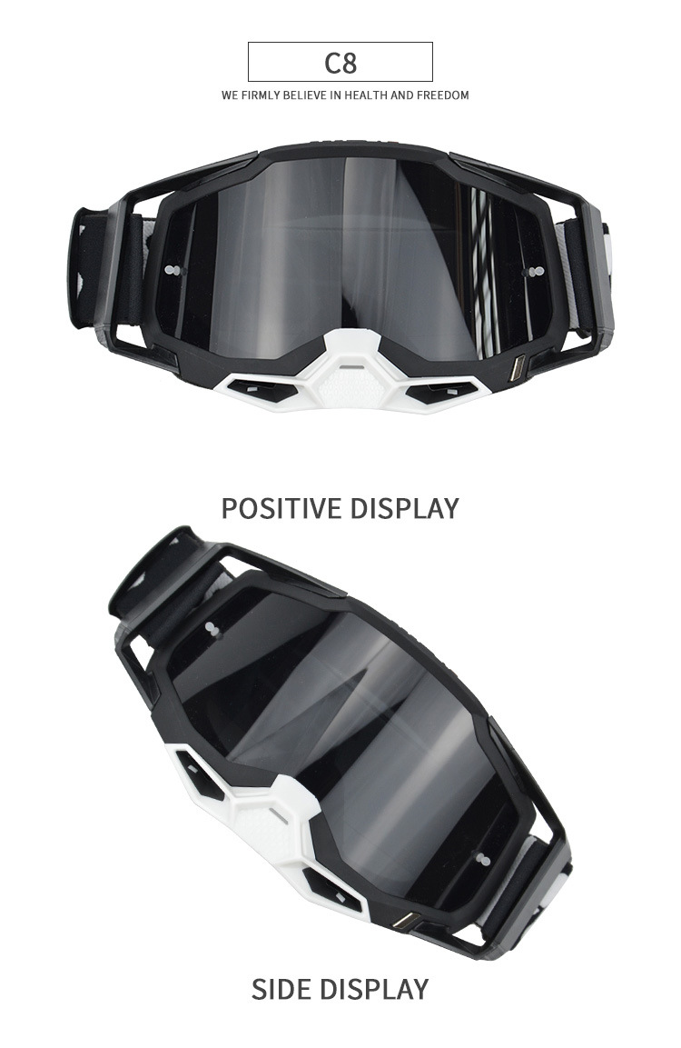 2023 New Colorful Motorcycle Windshields, High Definition Speed Windproof Sandproof, UV Resistant Off Road Helmet and_voghion.com
