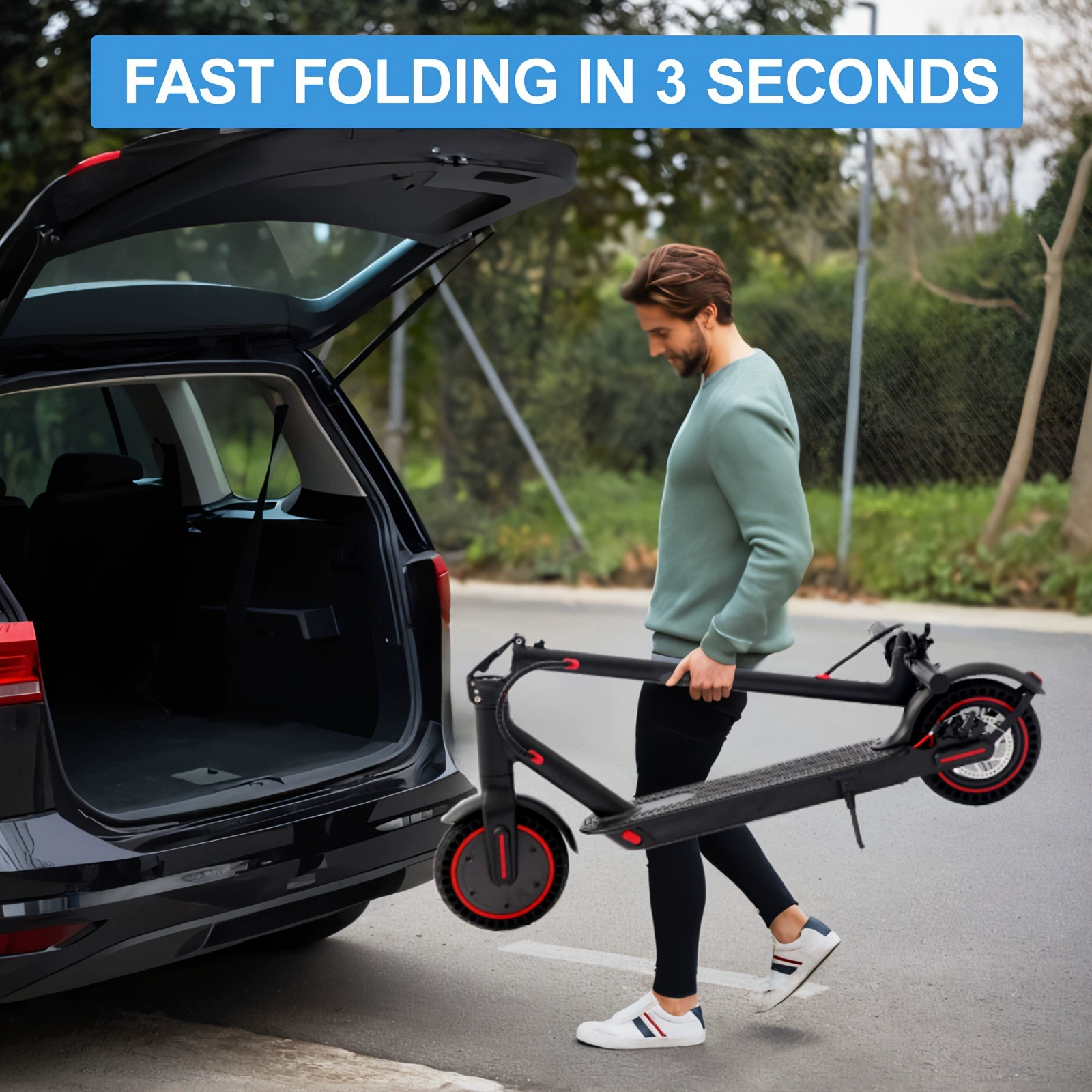 2025 новый складной электрический самокат для взрослых с LED-подсветкой для трансграничной доставки 8.5inch