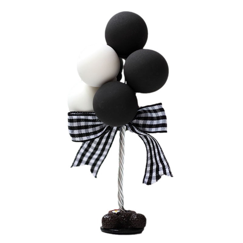Balón de confesión a cuadros negros y blancos, otras resinas simples de belleza