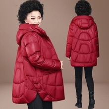 妈妈装新款秋冬羽绒棉服中长款棉袄岁中老年妇女棉衣外套