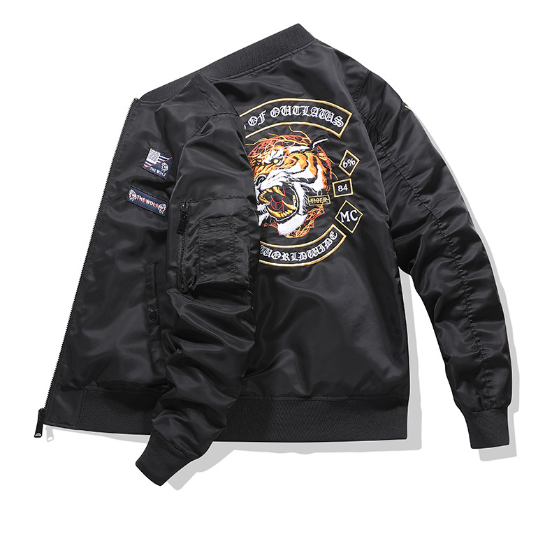 Retro Pilot Baseball Jacket For Men High Street Workwear Style_voghion.com