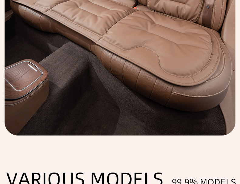 Cross-Border Popular Car Seat Cushion, Breathable Nappa Leather Seat Pad, Soft and Comfortable for All Seasons, Size Three