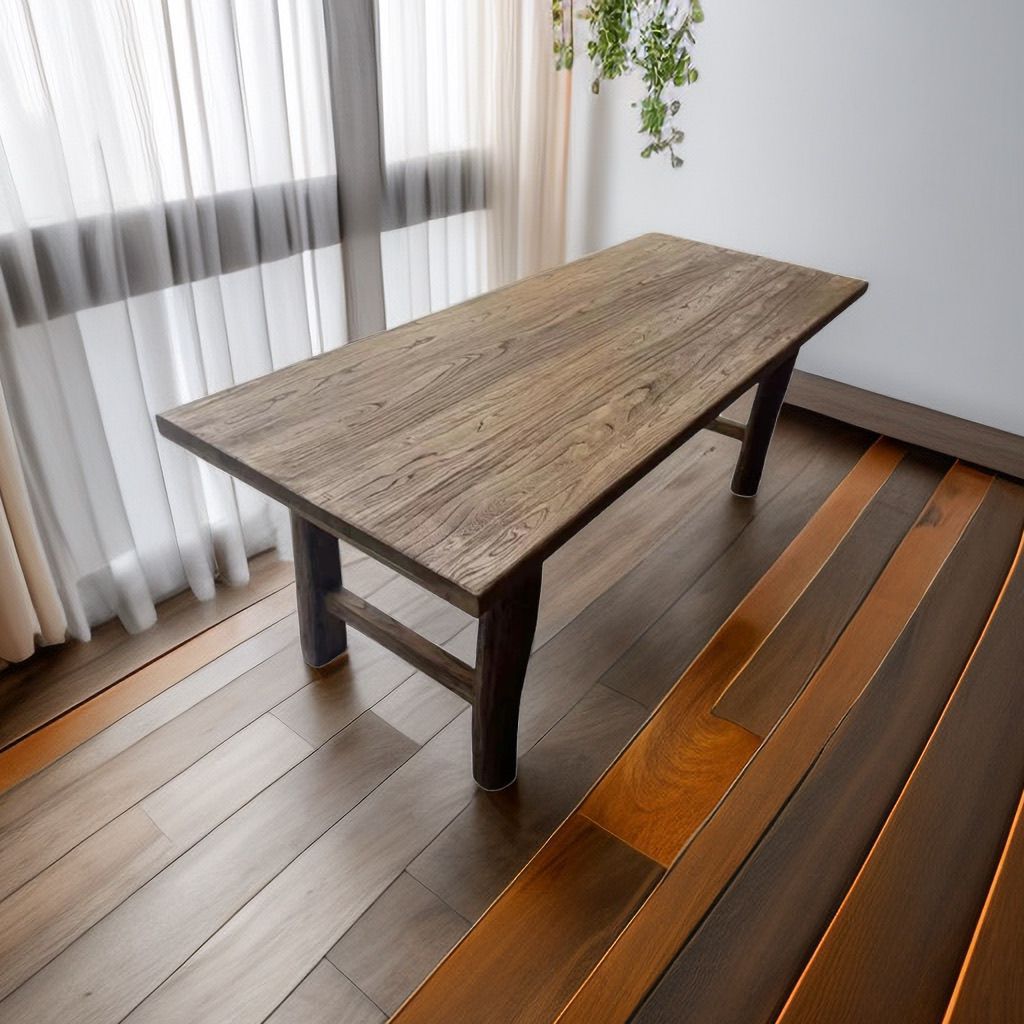 Old Elm Solid Wood Dining Table Retro Tea Table Home Dining Table Log Bar Computer Table Desk B&B Home