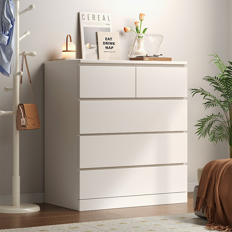 Armario de cinco cajones armario de almacenamiento de dormitorio armario de cajones sala de estar armario de almacenamiento de pared simple y moderno armario de almacenamiento de cola de noche mesita de noche