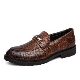 2024厚底跨境套脚皮鞋跨境ebay 一件代发商务休闲男leather shoes