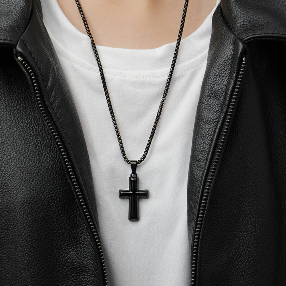 Cross Pattern 1 Piece 304 Stainless Steel Real Gold Plated Cross Pendant