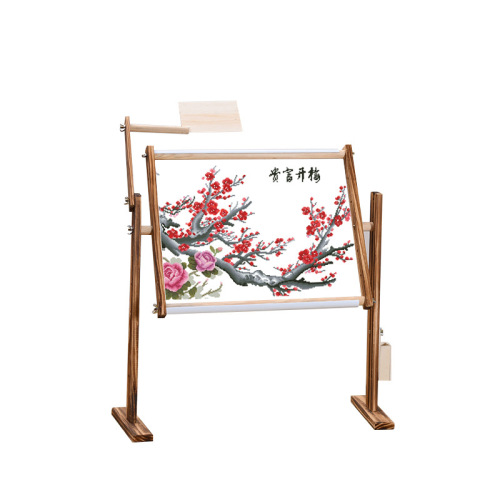 Pine wood adjustable embroidery flower stand, bed embroidery cross stitch stand, desktop embroidery stand, large creative Su embroidery frame stand