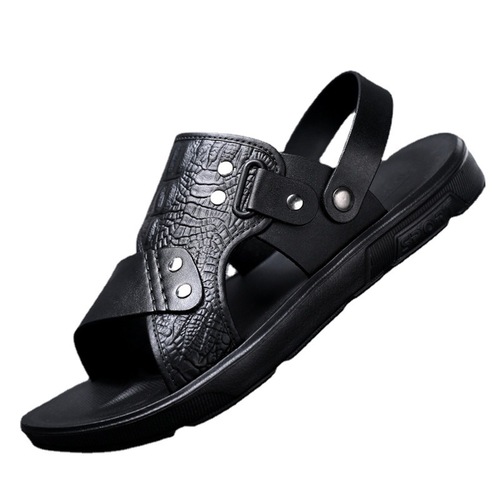 New men's sandals, summer outdoor home two-wear slippers, fashionable casual beach shoes, summer breathable dad shoes