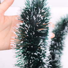 跨境10m 5m加密圣诞墨绿白边绿边彩条拉花彩带雪花毛条场景布置