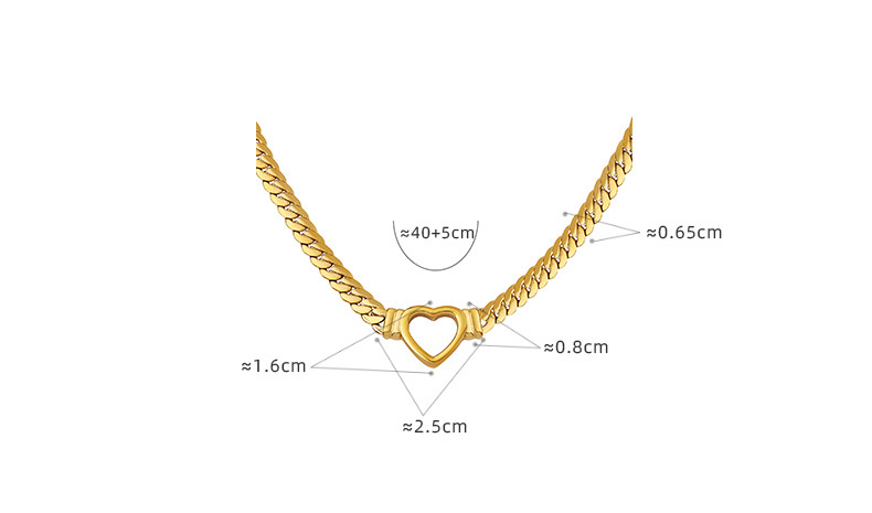 Elegant Heart Shape Titanium Steel Necklace Metal Stainless Steel Necklaces display picture 1