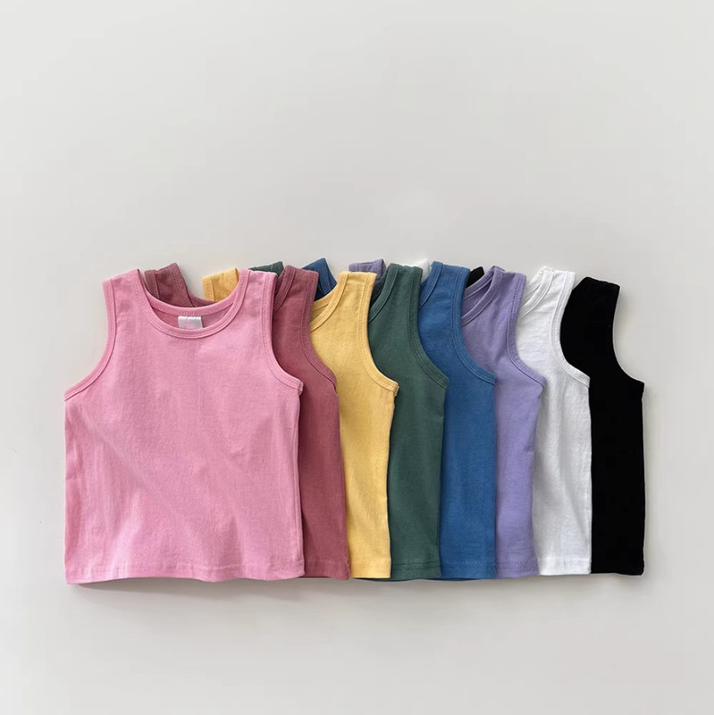 2026 New Korean Style Summer Colorful Solid Color Basic Undershirt T-Shirt Soft Shirt for Men, Women, and Children
