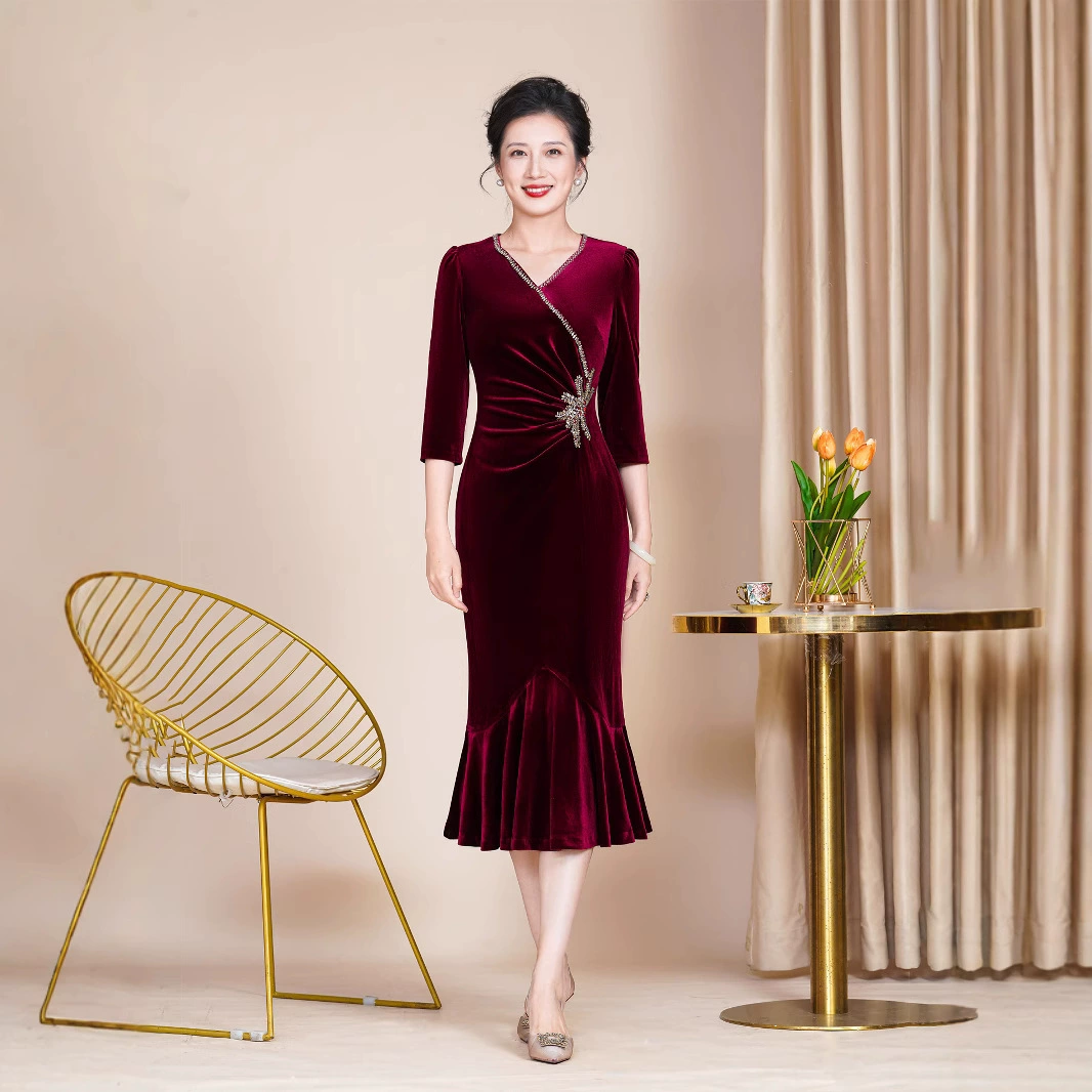 Новый улучшенный ретро новый национальный стиль cheongsam тонкое молодое платье-тост вечернее платье маленький размер