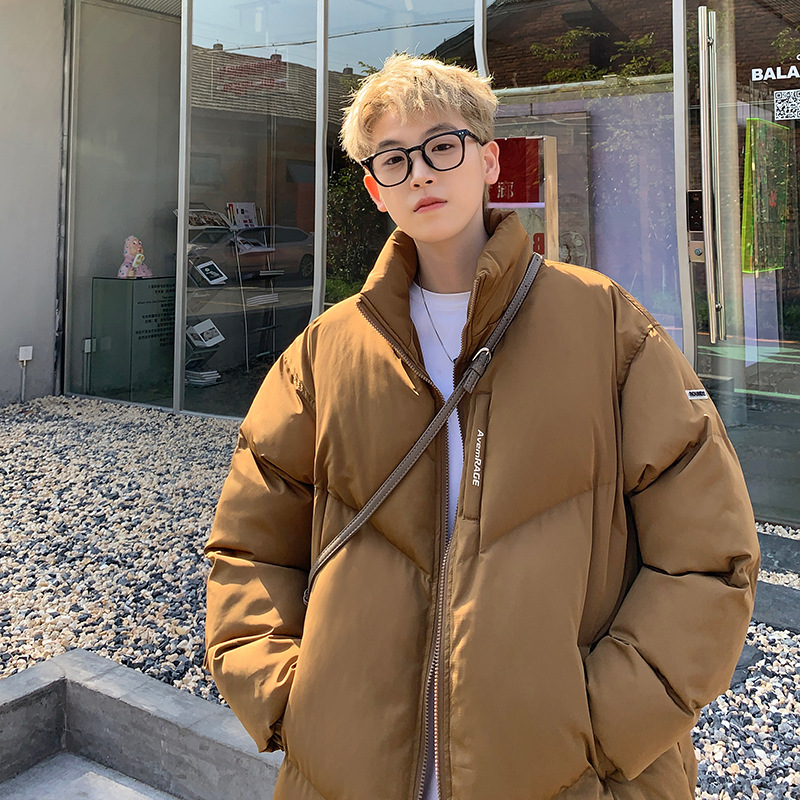 Jinjiang abrigo de algodón acolchado de invierno de los hombres de moda suelta soporte collar de algodón acolchado abrigo de algodón engrosada mapache de algodón abrigo de pan retro americano