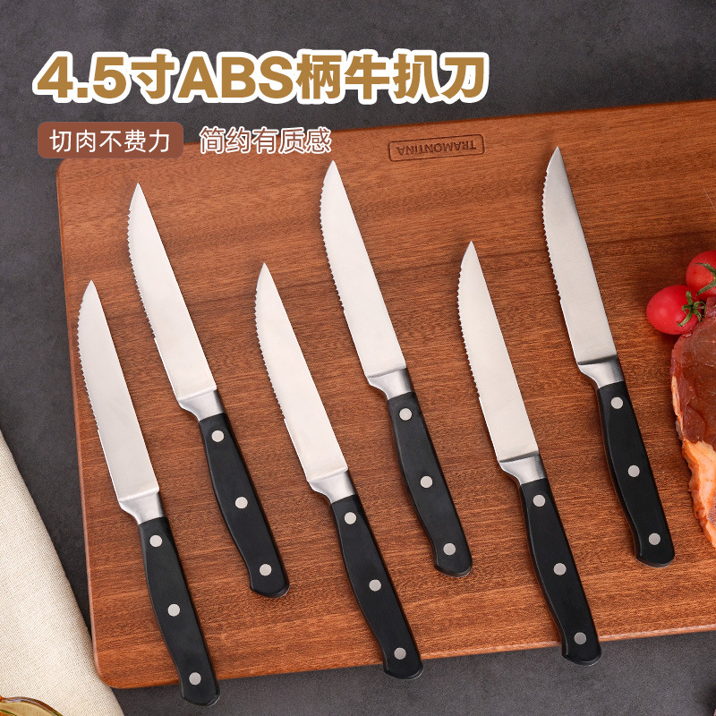 Stainless Steel Plastic Serrated Knife