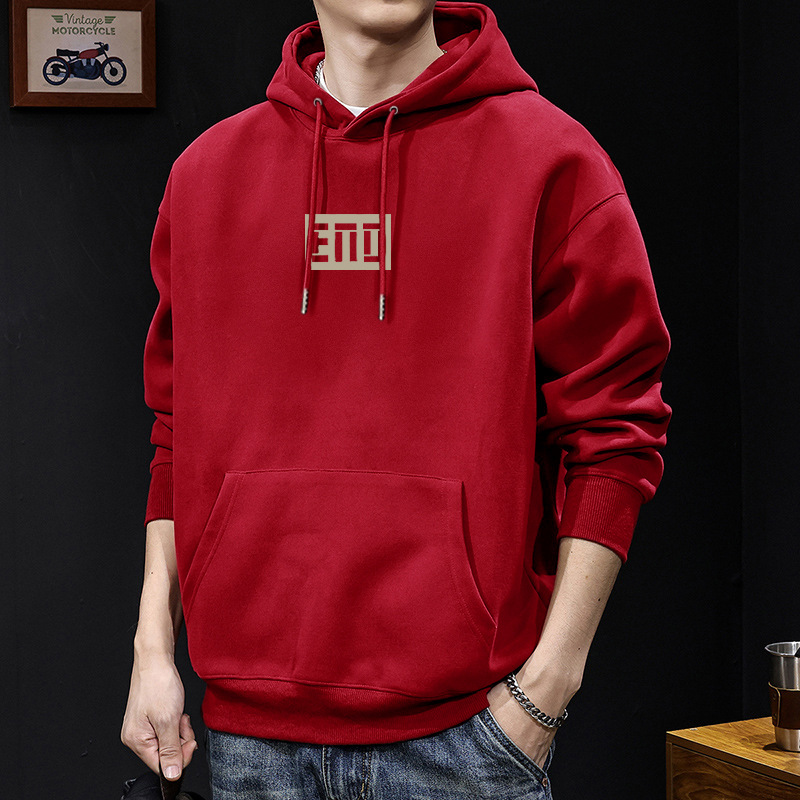 Chaqueta encapuchada de hombre marca de moda de terciopelo de primavera y otoño de hombre nueva chaqueta blanca de moda de hombre chaqueta de moda