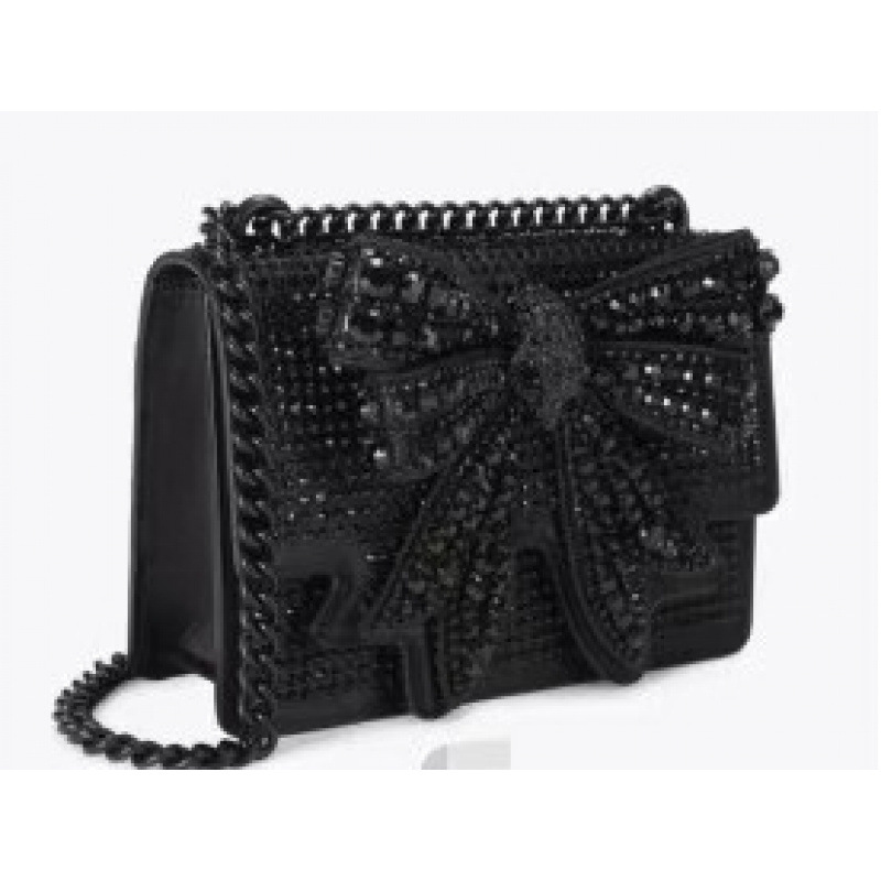 Bow Knot Mini Bag Banquet Fashion Women's Bag Sparkling Sweet Shoulder Crossbody Chain Bag Princess Girl Stylish Handbag - Thumbnail 7