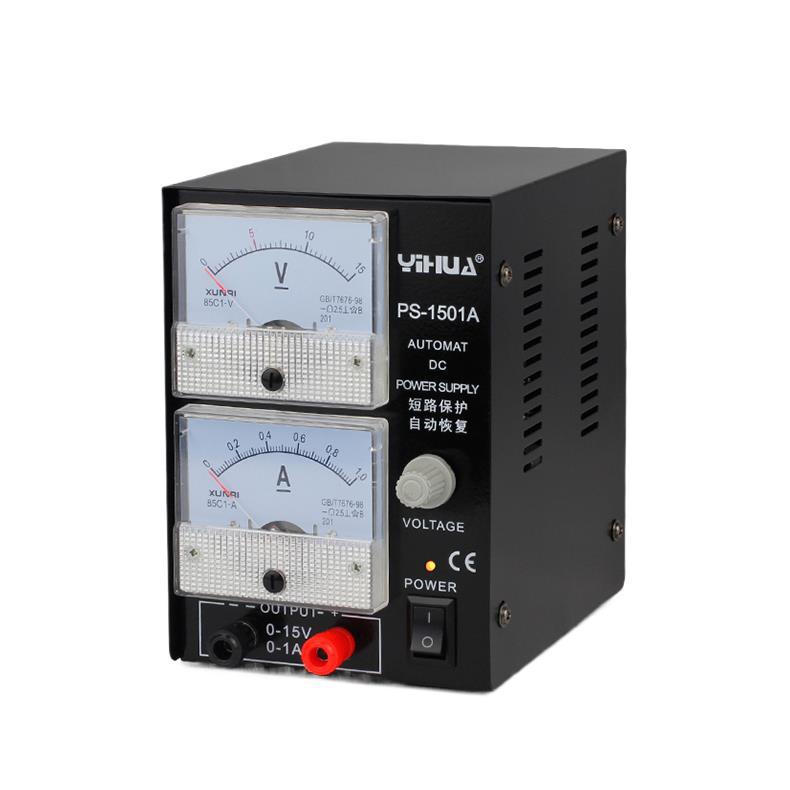 谊华1501A手机维修稳压电源 15V 1A维修电源 稳压电源夹子线