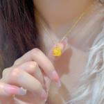 18k金拉丝方糖吊坠au750彩金花丝挂坠套链镂空锁骨链项饰水贝批发