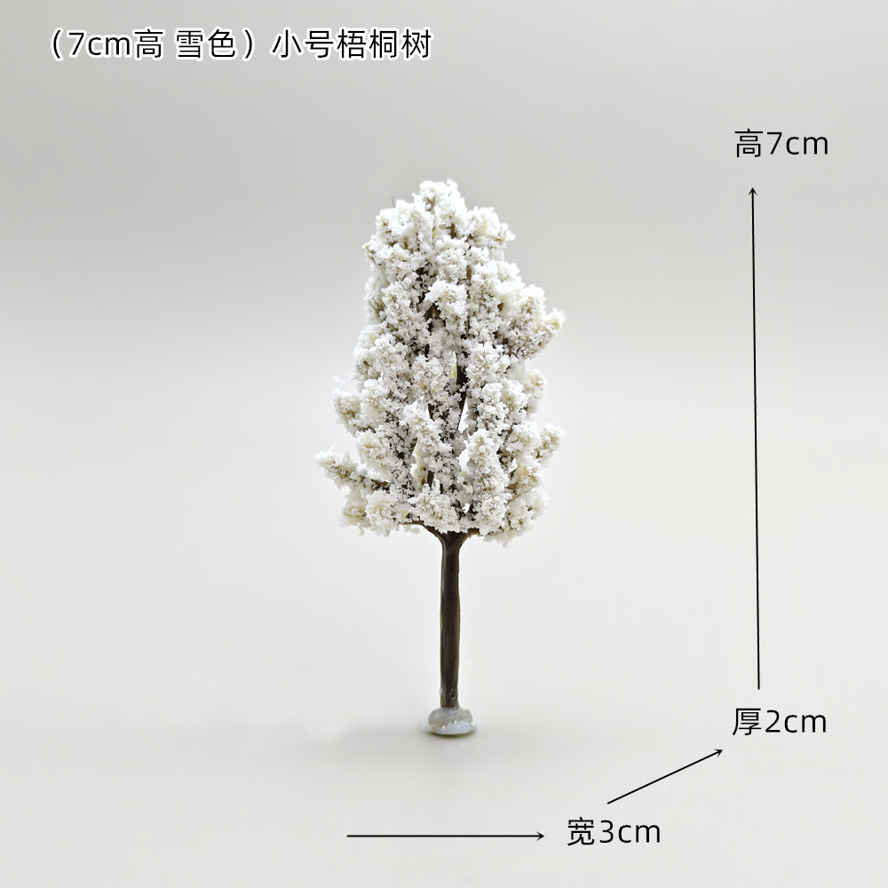 7 cm de altura Nieve Pequeño árbol de ignominia