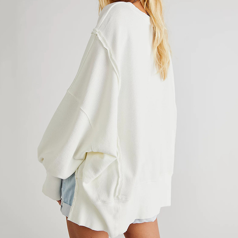 Women's Sweatshirt Oversized Knit Top For Autumn And Winter_voghion.com