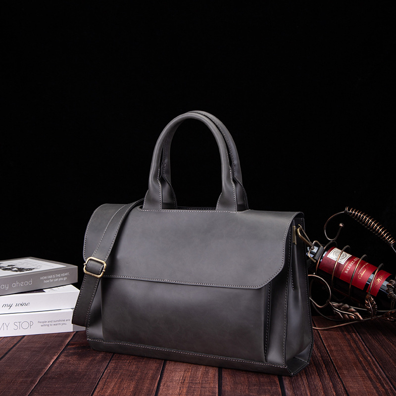 Handbags for Men 2024 New Arrivals Large-capacity Classic Retro Men’s Shoulder Bag High-quality Leather Crossbody Bag Business Computer Briefcase._voghion.com