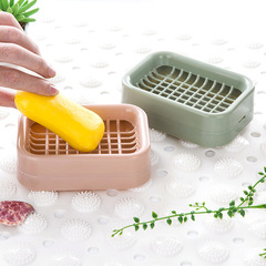 Drainage soap box household bathroom large soap rack bathroom plastic simple European double-layer soap box soap dish
