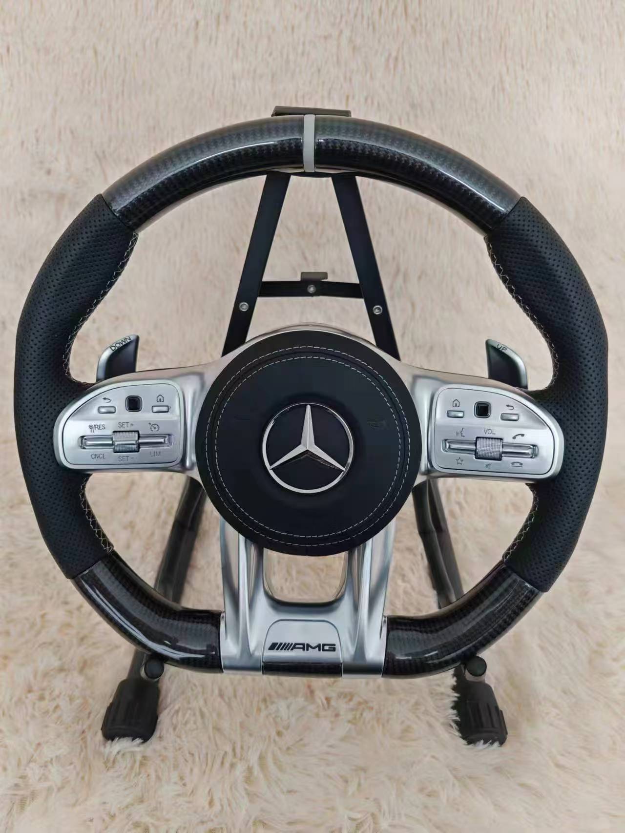 Suitable for Mercedes-Benz A-Class, B-Class, C-Class, E-Class, S-Class, CLA, CLC, CLK, CLS models; modified dragonfly-style 2021 AMG steering wheel