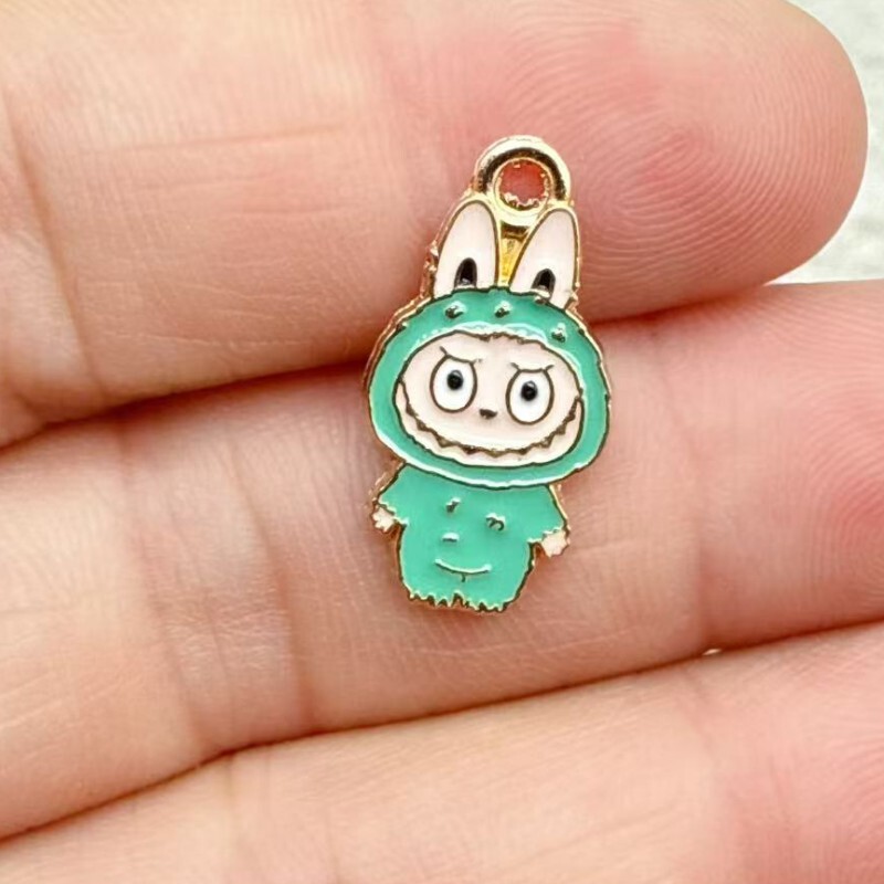 アニメ漫画かわいいラブブペンダント合金ドリップオイル DIY イヤリングキーホルダーネックレス手作りアクセサリー作り|undefined