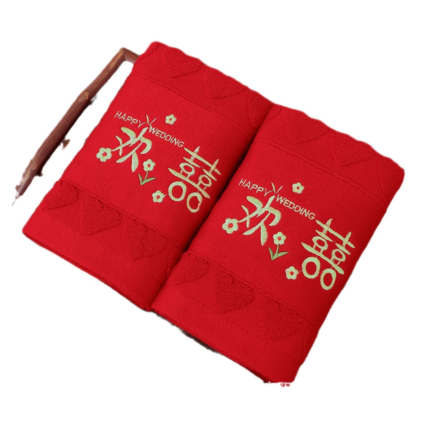 Burgundy cotton towel, gift box, increased thickness