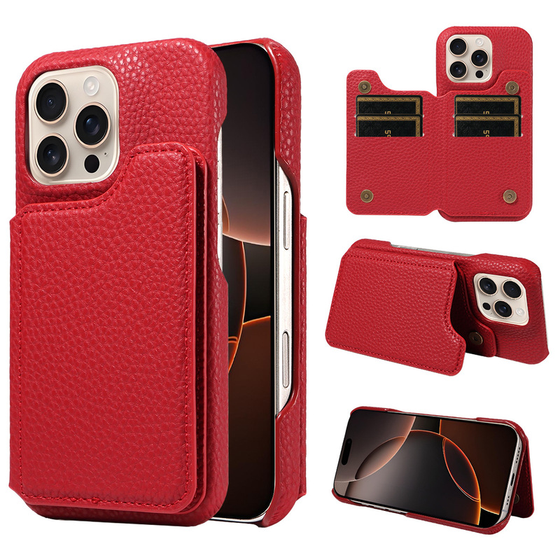 Suitable for Iphone16 Wallet Phone Case, Apple 17Promax Back Cover Leather Case, Samsung S25 Protective Case