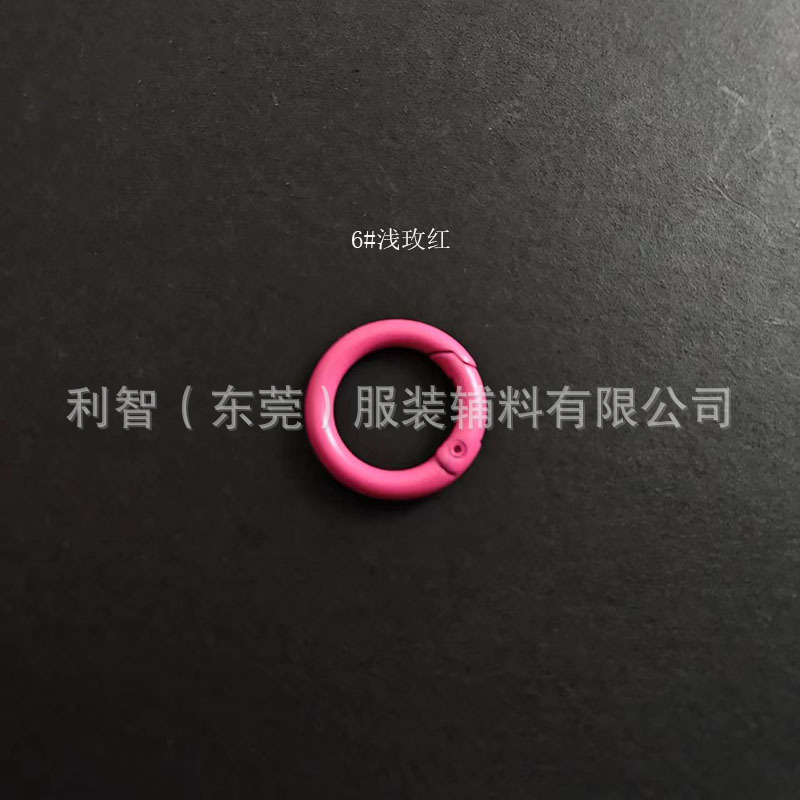 现货烤漆锌合金弹簧圈包包小圆挂扣饰品配件开口弹簧扣彩色弹簧圈|undefined