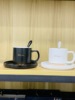 High quality coffee cup, set, brand children's ceramics with glass, Birthday gift, simple and elegant design, wholesale