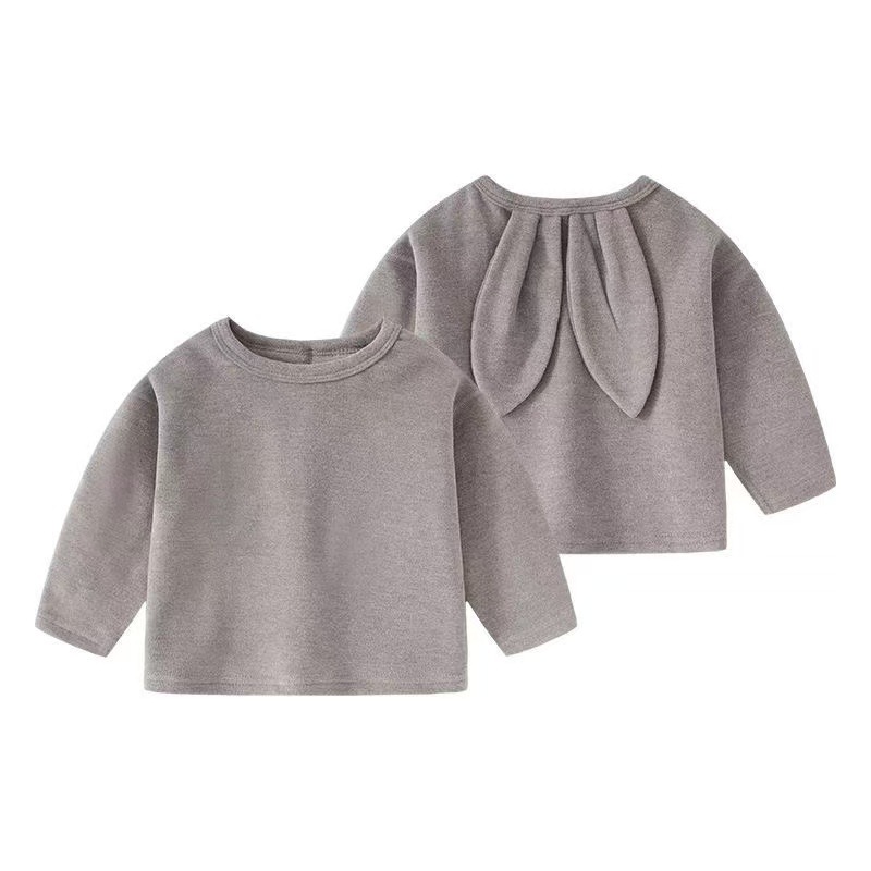 Camiseta de manga larga para bebé Primavera y otoño Ropa de estilo occidental Camisa de fondo para bebé para hombres y mujeres Camisa de bebé