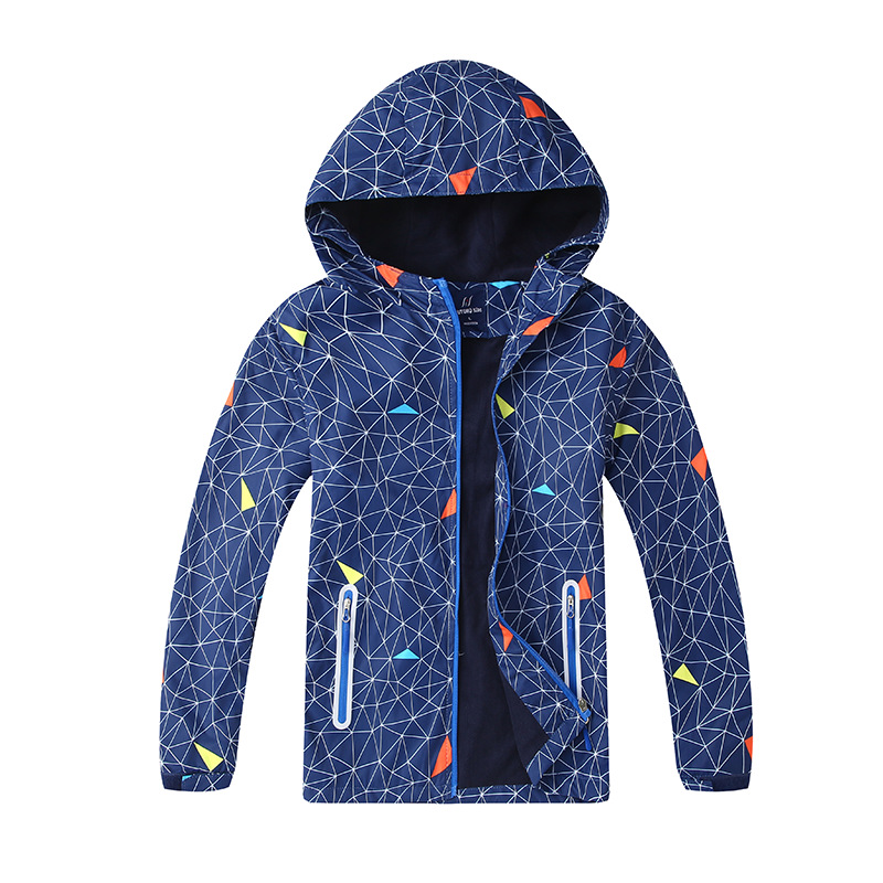 一件代发户外登山棉衣外套男童风衣滑雪服防水加绒儿童冲锋衣套装