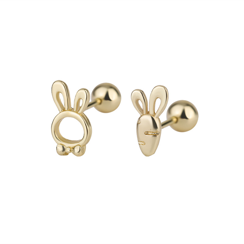 Fashion Bunny Ears Copper Plating Ear Studs 1 Pair display picture 5