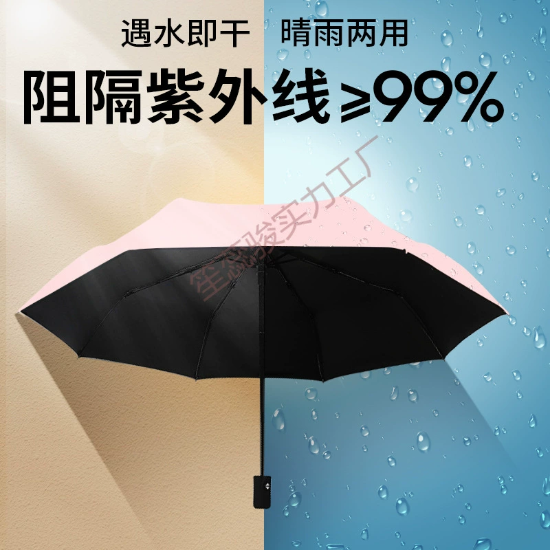 Small umbrella, handheld capsule solar-powered, UF-protection