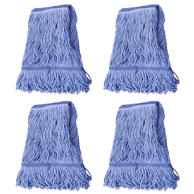 Heavy Duty Mop Replacement Head Wet Commercial Grade Blue Cotton Ring Mop Replacement Head Industrial Mop Head Replacement