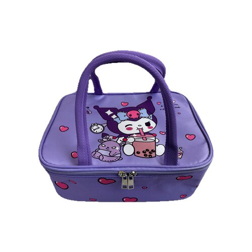 Special Insulated Lunch Box Bag for Elementary School Students, Portable Flat Lunch Pouch, Large Capacity Lunch Bag