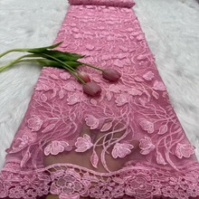 新款水溶蕾丝花边刺绣面料非洲婚纱礼服高档刺绣布料lace fabric