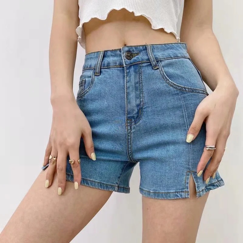 Sexy new elastic denim shorts NSHS49952