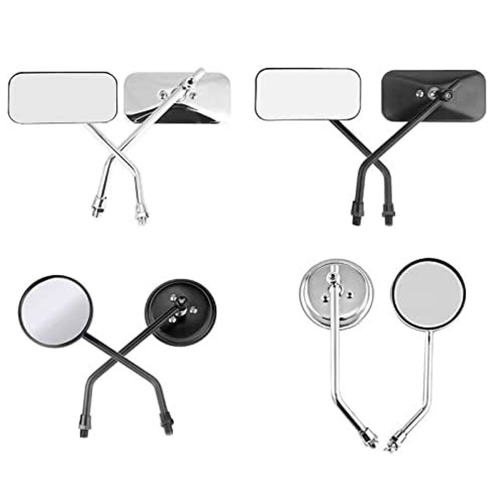 Модифицированное зеркало заднего вида мотоцикла персонализированное Ретро Зеркало квадратное зеркало круглое перевернутое вспомогательное зеркало отражатель электромобиля