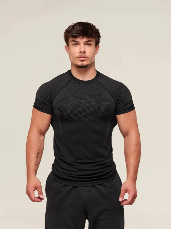 GYMSHARK フィットネストップスメンズカジュアルランニング速乾通気性タイツ半袖 Tシャツメンズマッスルシャーク|undefined