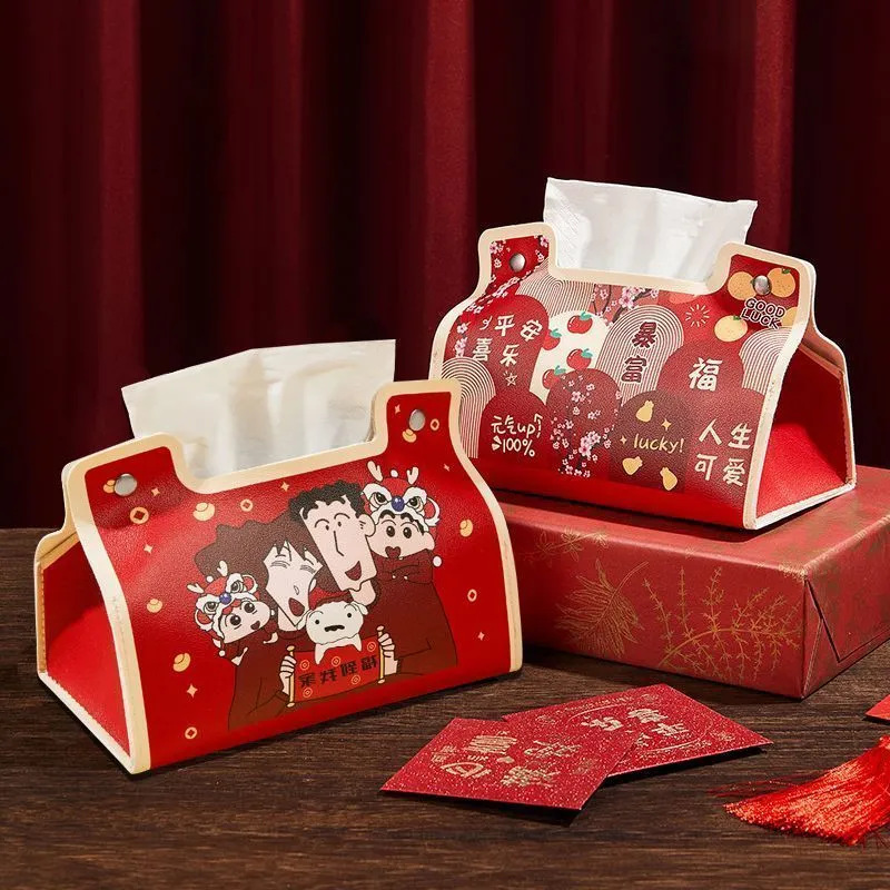 Caja de toallas de Año Nuevo, caja de toallas de estilo chino, caja de papel de celebración, caja de papel de extracción de hogar, sala de estar, dormitorio, nueva casa