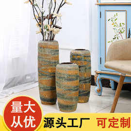 景德镇陶瓷落地花瓶欧式摆件工艺品批发家居装饰品三件套插花花瓶