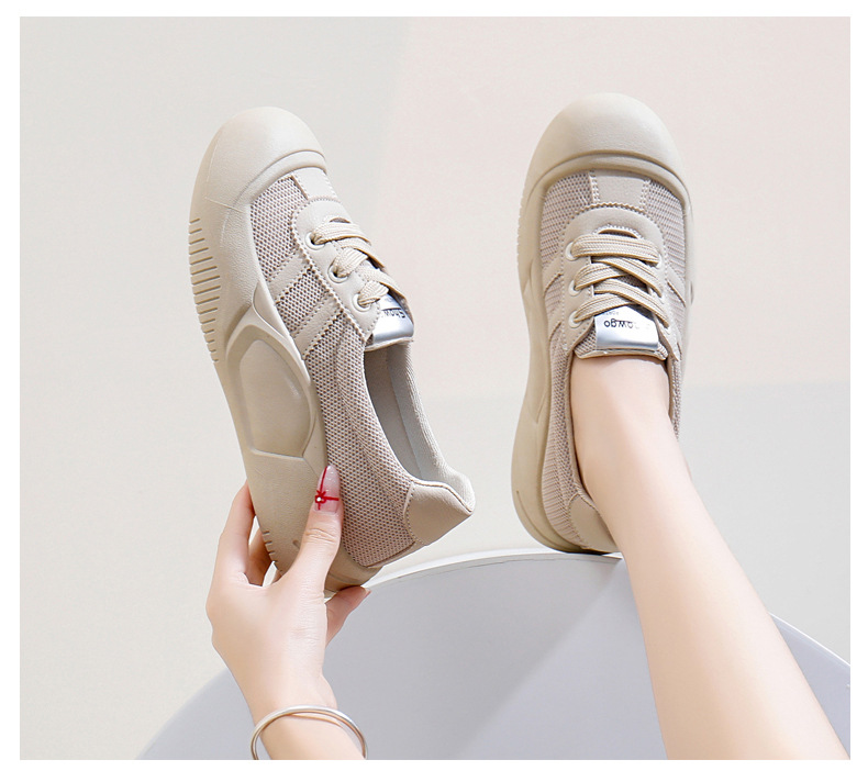 2024 verano nueva versión coreana ins blanco transpirable para mujeres, zapatos de tabla casuales de caña baja, zapatos de bizcocho de suela gruesa_voghion.com