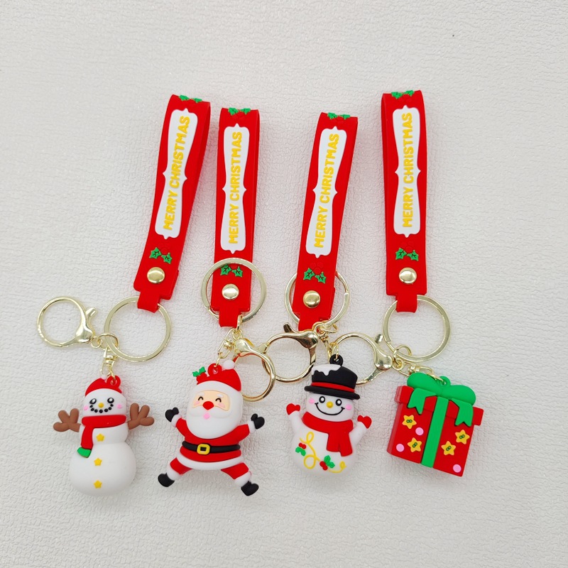 Nueva SERIE DE Navidad llavero colgante muñeco de nieve muñeca Santa Claus árbol de Navidad llavero accesorios al por mayor