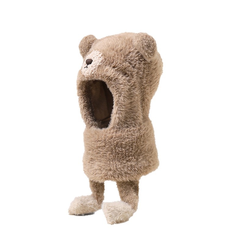 Un pellizco llamará sombrero infantil otoño y invierno máscara de bibón para bebés en una niña de peluche caliente sombrero para niños protectores de orejas