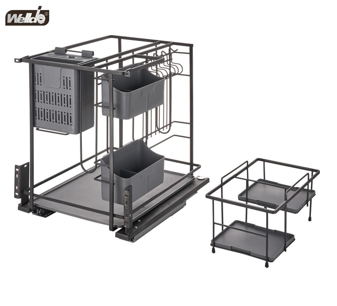 Welldo纬东 厨房地柜功能调味拉篮橱柜抽屉式功能调味拉篮
